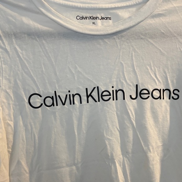 Calvin Klein White Logo T-Shirt - Picture 3 of 3
